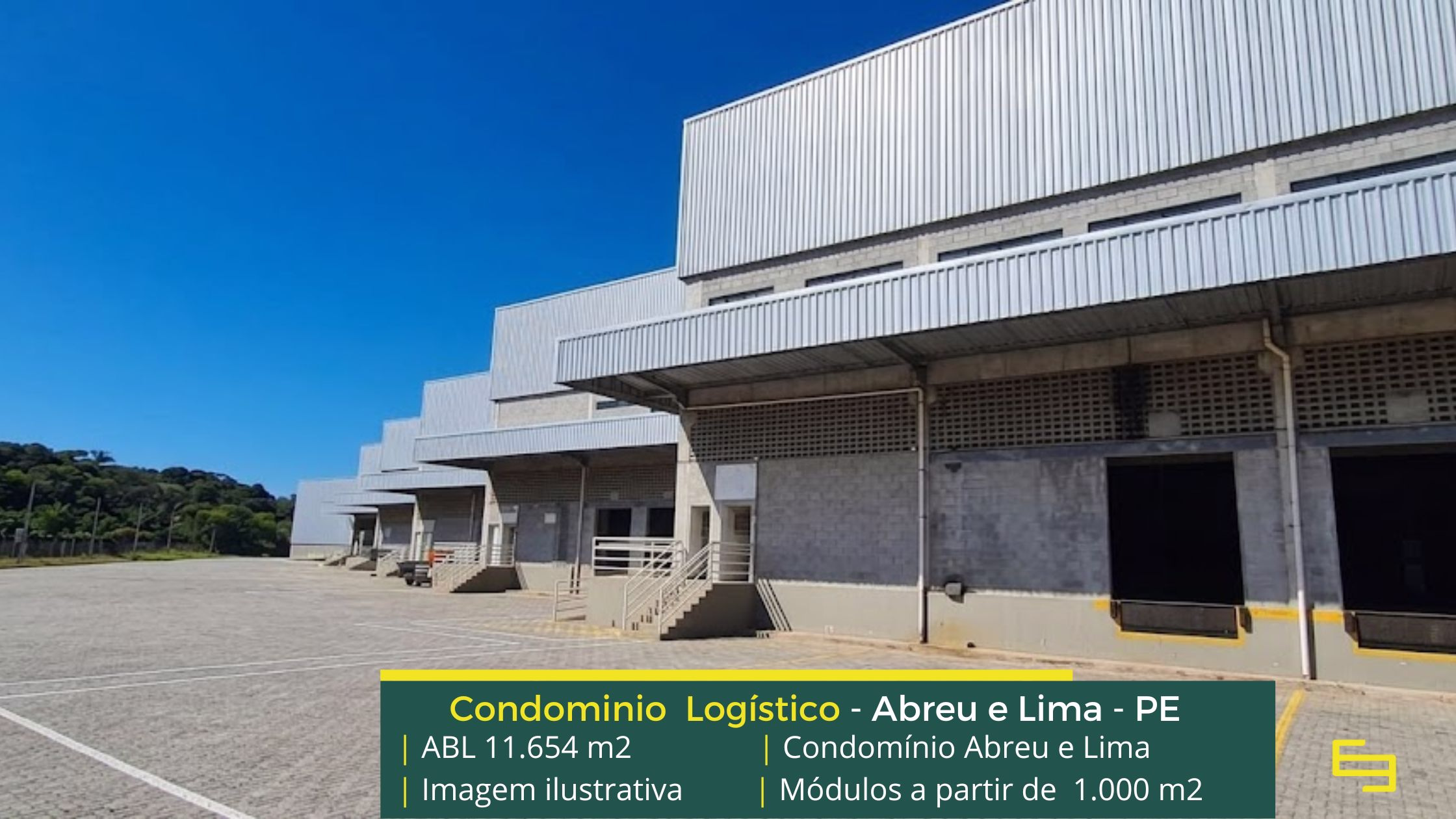 Galpão para alugar em Abreu e Lima - Condomínio Abreu e Lima. Aluguel de galpões em Abreu e Lima com portaria e segurança, docas, pátio