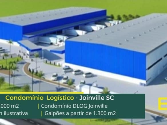 Galpão Logístico alugar Joinville - Dlog Centro Logístico. Aluguel de galpões em Joinville com módulos de 1500 m² com Docas e Portaria 24 hs