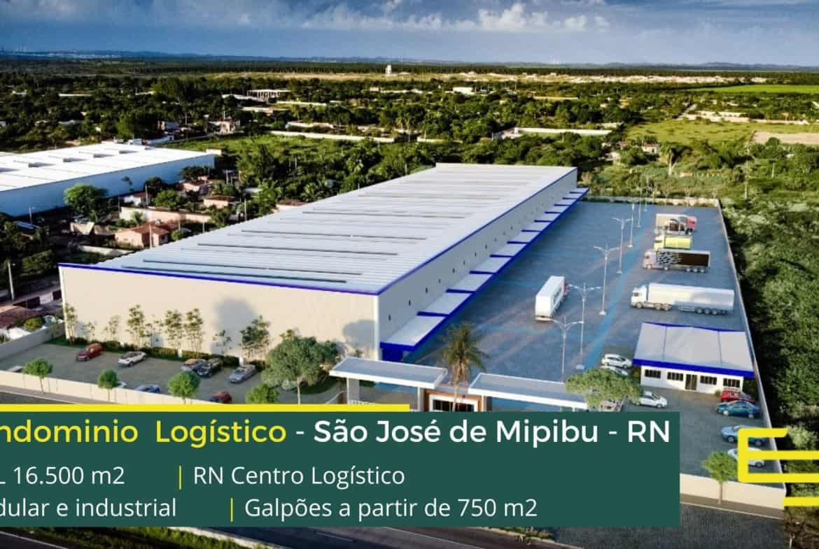 Aluguel de Galpão Logístico em Natal. Condomínio com galpões para locação a partir de 750 m2 com 11 metros de altura. Com portaria 24 horas.