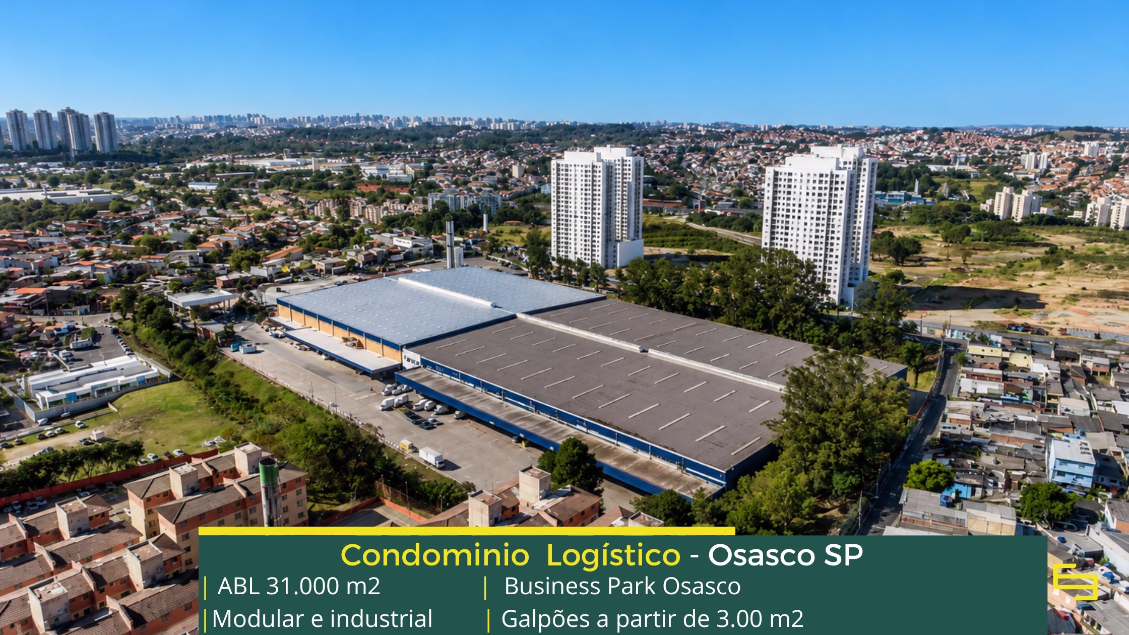 Galpão Para Alugar em Osasco - Parque Logístico Osasco, condomínio com portaria e segurança, módulos com docas, piso industrial e AVCB