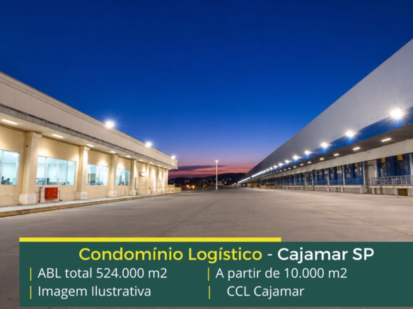 Aluguel de Galpão em Cajamar SP - CCL Cajamar. Condomínio com módulos a partir de 3200 m2 para alugar. Com docas, além de segurança 24 horas