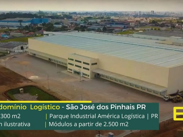 Galpão em São José dos Pinhais PR - Parque Industrial América. Condomínio logístico com docas, altura de 12 mts, conta com portaria 24 horas