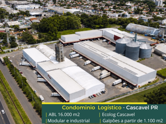 Aluguel de galpões em Cascavel PR - Ecolog Cascavel. Galpões/condomínios/Barracões e armazéns para alugar em Cascavel. Logístico e Industrial