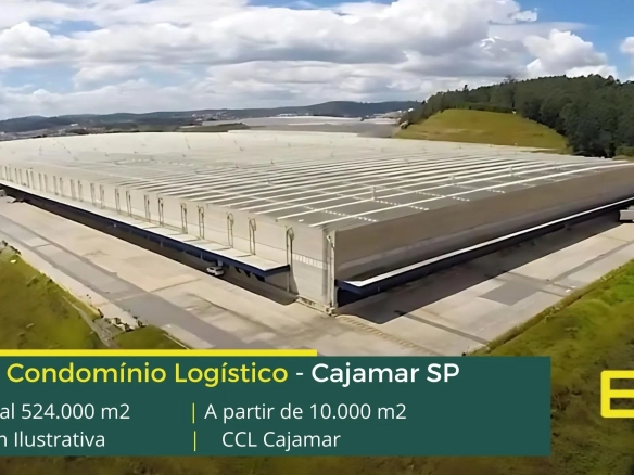 Aluguel de Galpão em Cajamar SP - CCL Cajamar. Condomínio com módulos a partir de 3200 m2 para alugar. Com docas, além de segurança 24 horas