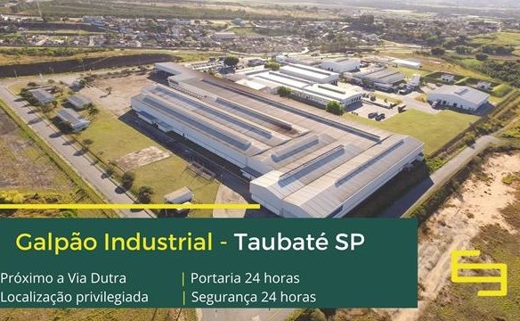 Galpão Industrial para Venda em Taubaté SP. Galpão com pontes rolantes, vestiários masculinos e femininos, estrutura completa industrial