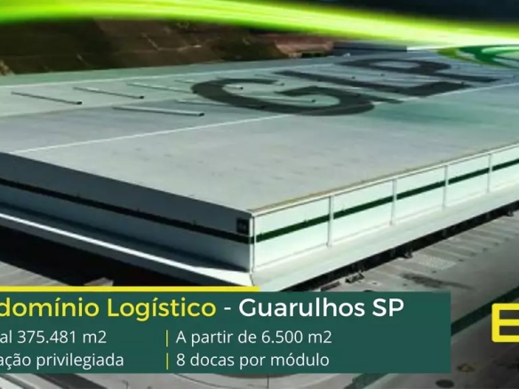 Aluguel de Galpão Logístico em Guarulhos - GLP Guarulhos. Galpão para alugar em Guarulhos com segurança. Galpões com docas, altura 12 metros