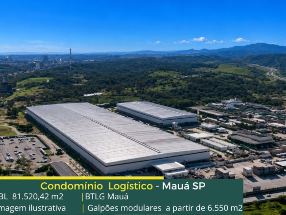 Aluguel de galpão em Mauá - BTG LOG Mauá. Condomínio logístico com portaria e segurança. Galpões para aluguel com docas e altura de 12 metros