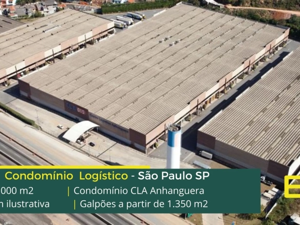 Condomínio de galpão em São Paulo - CL Anhanguera. Aluguel de Galpões em SP com módulos a partir de 1.350 m², com docas, portaria e segurança