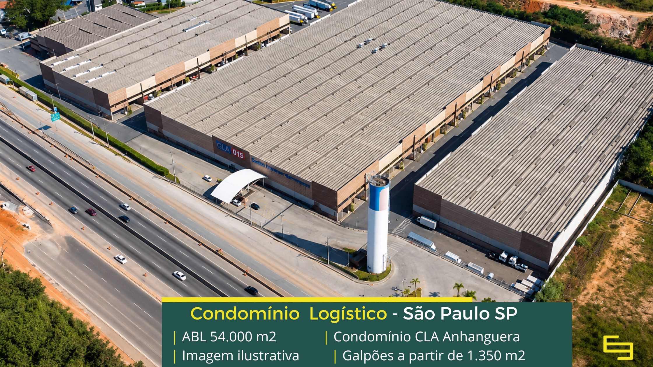 Aluguel galpão SP (1) Condomínio de galpão em São Paulo - CL Anhanguera. Aluguel de Galpões em SP com módulos a partir de 1.350 m², com docas, portaria e segurança