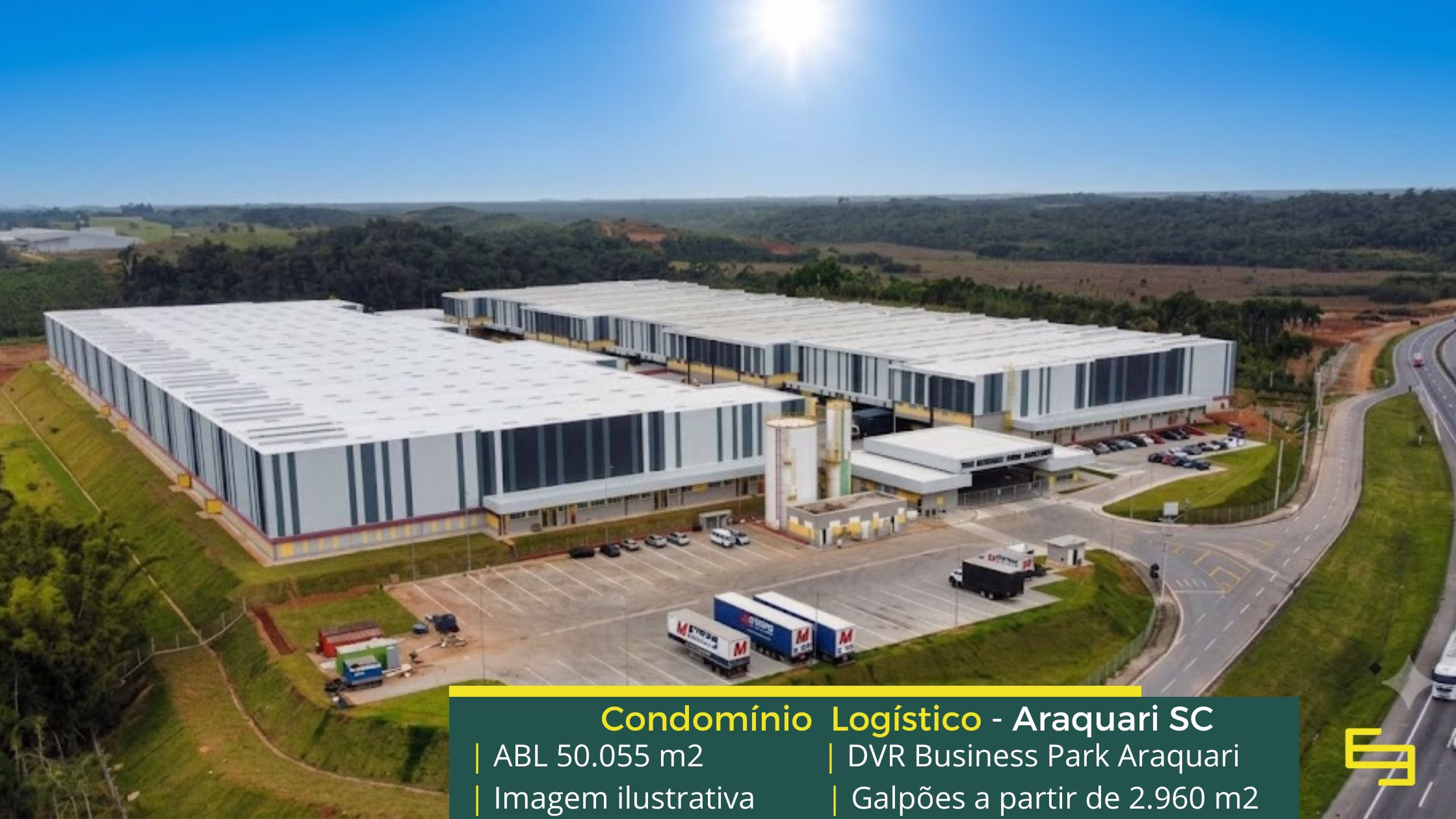 Galpão logístico para alugar em Araquari SC (1) Galpões em Araquari - DVR Business Park Araquari. Aluguel de galpão em Araquari SC, condomínio logístico, portaria e segurança, docas, pátio