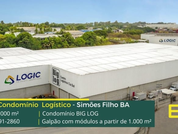 Galpões em Simões Filho BA - Condomínio BIG LOG. Galpão para alugar em Simões Filho comd ocas para carga e descarga. Portaria 24 hs
