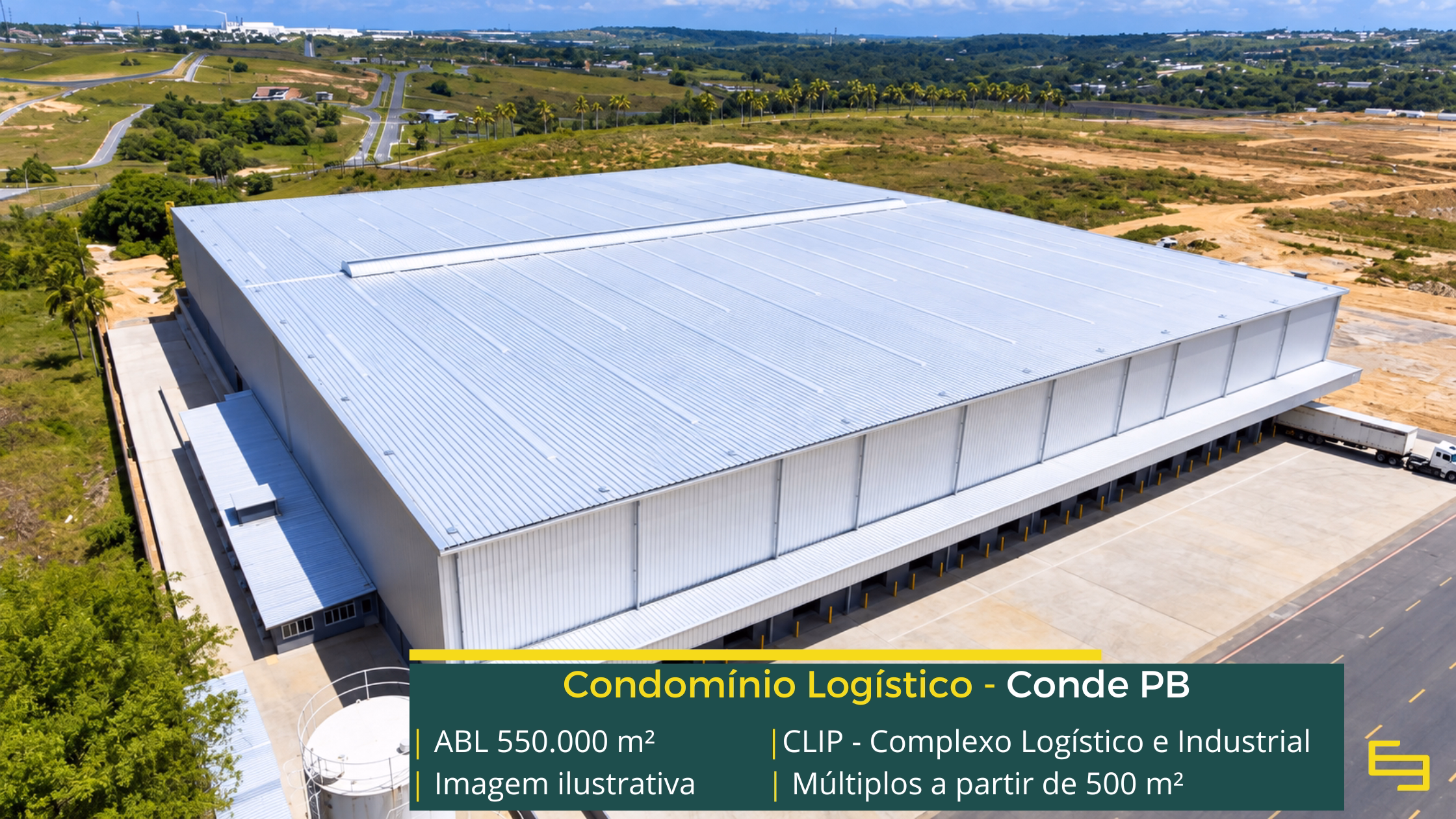 Galpões em João Pessoa - Condomínio CLIP. Galpões/Barracões/Armazéns para alugar em João Pessoa PB. Galpão logístico