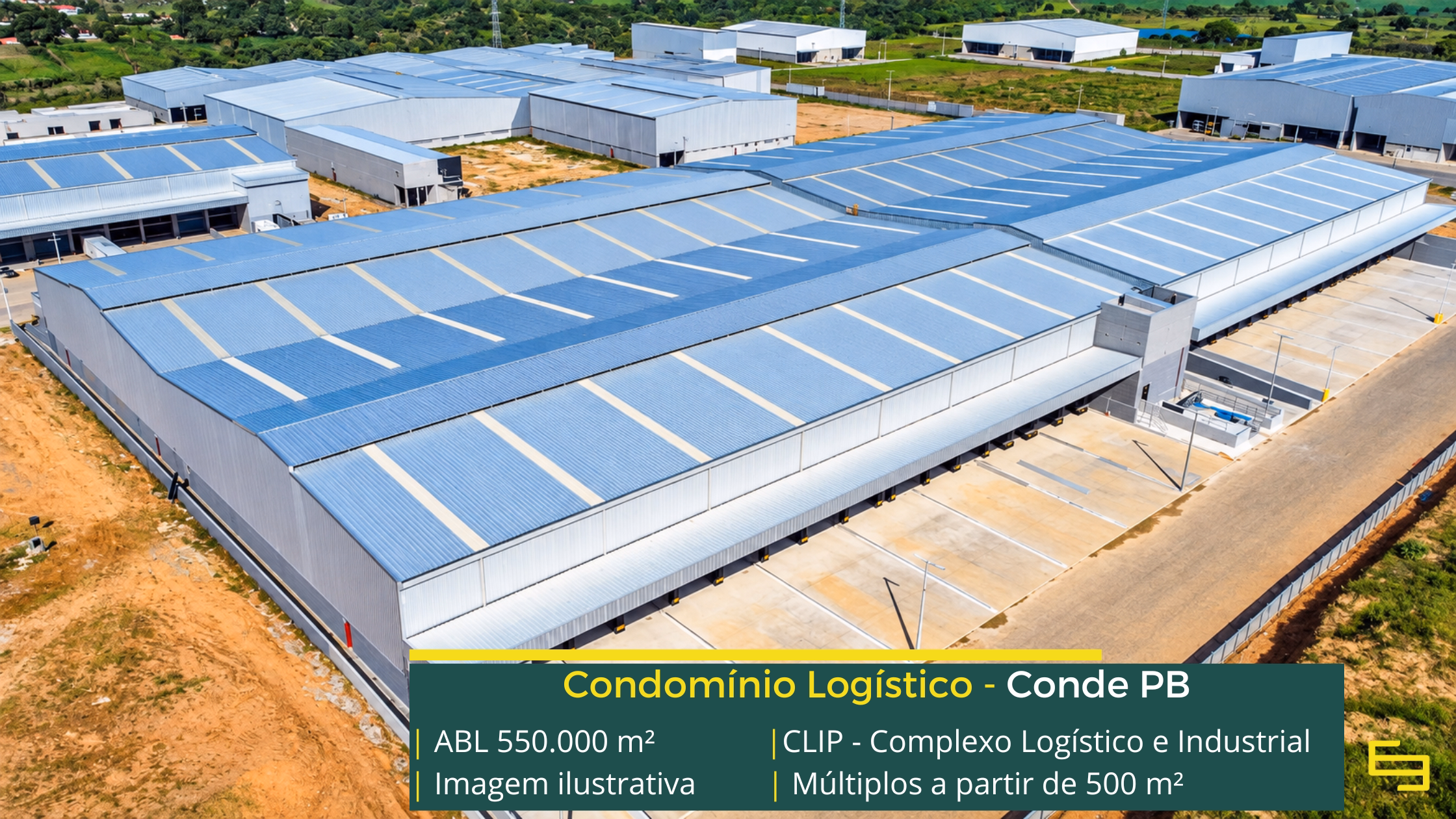 Galpões em João Pessoa - Condomínio CLIP. Galpões/Barracões/Armazéns para alugar em João Pessoa PB. Galpão logístico