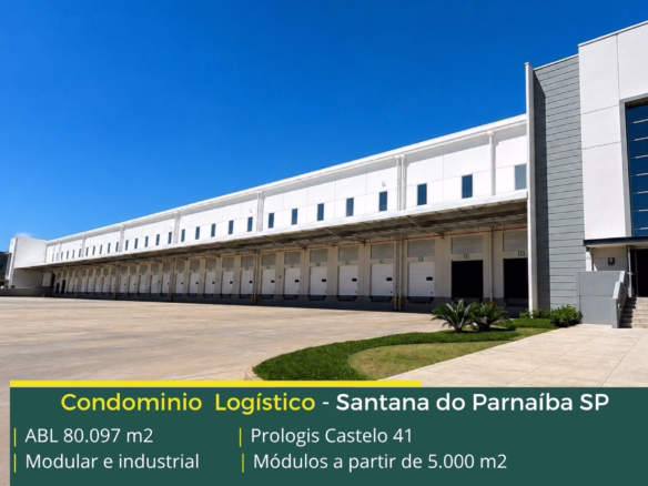 Galpões em Santana do Parnaíba - Castelo 41. Aluguel de galpão logístico, que conta com portaria e segurança 24 horas. Docas e pátio.