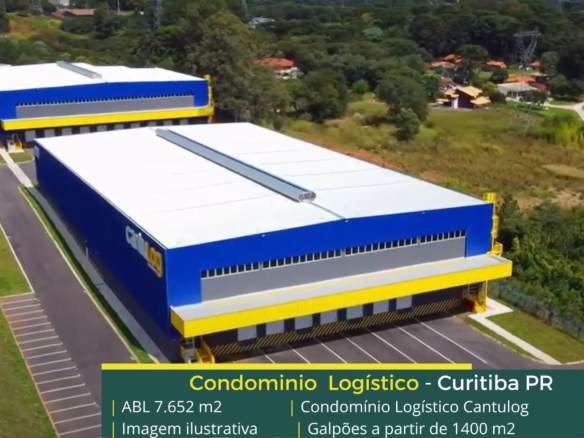 Galpões para alugar em Curitiba - Condomínio Cantulog Orleans. Módulos a partir de 1400 m2 para alugar, com docas com niveladoras com docas