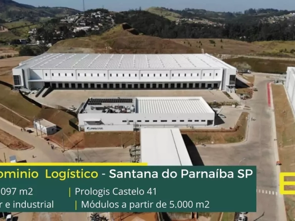 Galpões em Santana do Parnaíba - Castelo 41. Aluguel de galpão logístico, que conta com portaria e segurança 24 horas. Docas e pátio.
