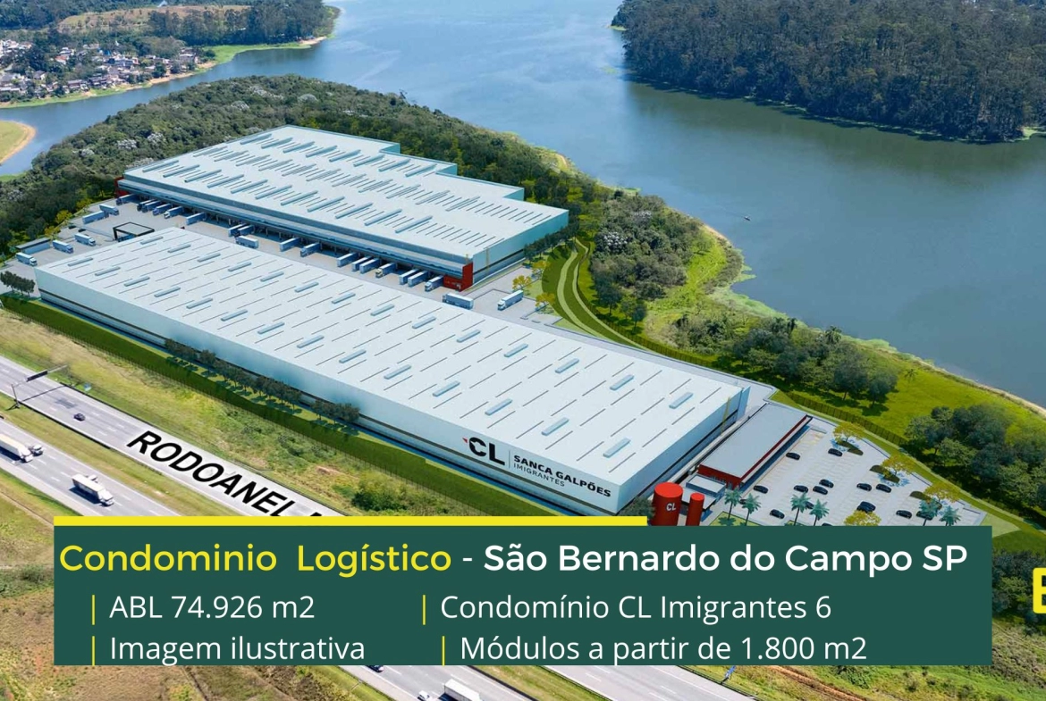 Aluguel de Galpões em São Bernardo do Campo - CL Imigrantes 6. Galpão para alugar em condomínio com portaria e segurança, pátio, docas