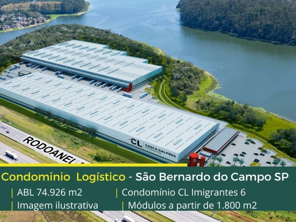Aluguel de Galpões em São Bernardo do Campo - CL Imigrantes 6. Galpão para alugar em condomínio com portaria e segurança, pátio, docas
