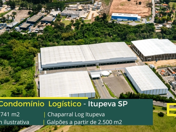 Galpão Logístico em Itupeva - Chaparral LOG Itupeva. Galpões para alugar em Itupeva a partir de 2500 m2 com docas, com portaria e segurança