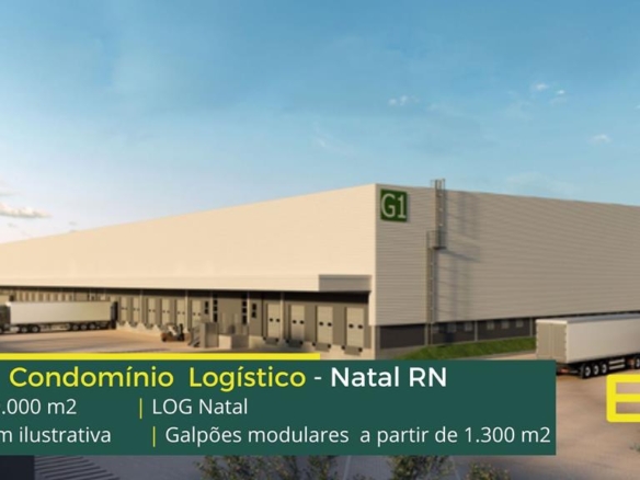 Galpão para alugar em Natal RN - Condomínio LOG Natal. Galpões em Natal RN com docas, altura de 12 metros, piso industrial, segurança 24 horas