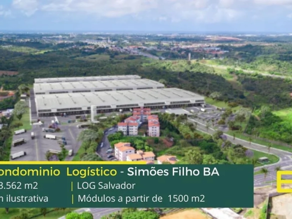 Galpões em Salvador BA - LOG Salvador. Aluguel de galpão em Salvador com módulos a partir de 1700 m2 com altura de 12 metros. Docas. Portaria