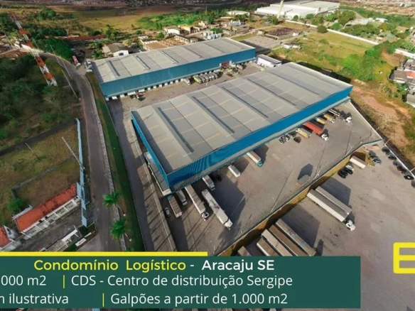 Galpão Para Alugar em Aracaju SE - CDS Centro de Distribuição Sergipe. aluguel de galpões em Aracaju SE com segurança docas e amplo pátio