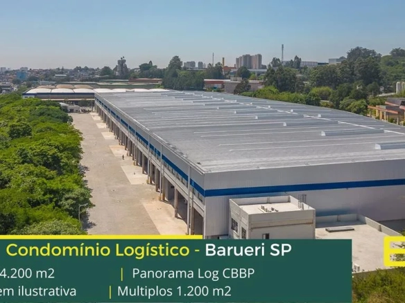 Aluguel de Galpão em Barueri SP - Panorama Log CBBP. Galpões com docas, altura 12 metros, sprinklers. Portaria e segurança 24 horas, pátio