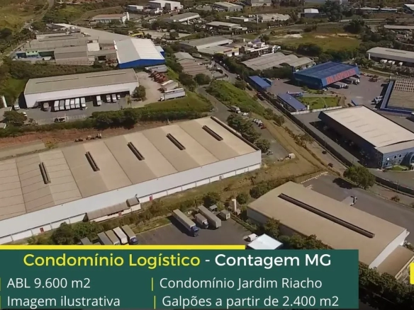Galpão para alugar com docas em Contagem MG. Galpões a partir de 1500 m2 , 04 docas por unidade. Próximo a Rodovia Fernão Dias e Anel