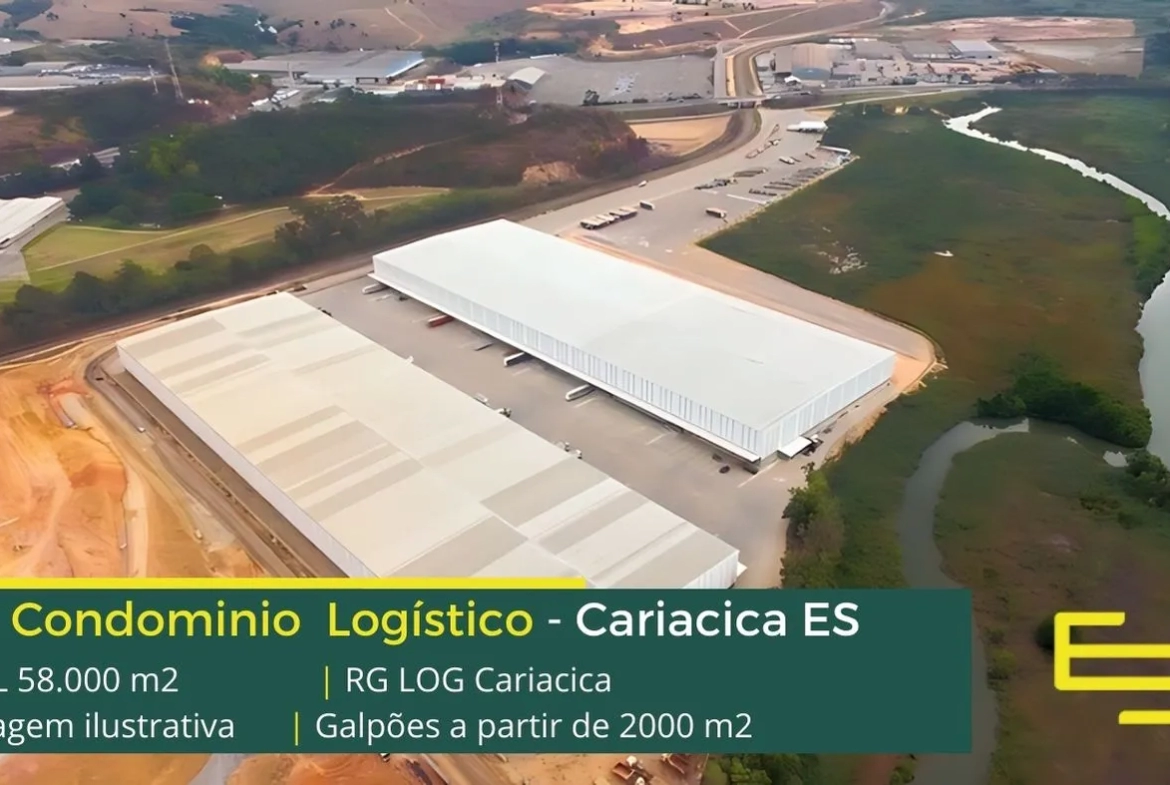 Aluguel de Galpão em Cariacica ES - RG LOG Cariacica. Galpões em Cariacica ES com portaria e segurança 24 hs, docas, piso industrial