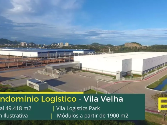 Galpão Logístico em Vila Velha ES - Condomínio Vila Logistics Park. Aluguel de galpões em Vila Velha ES, com docas, portaria e segurança 24 hs