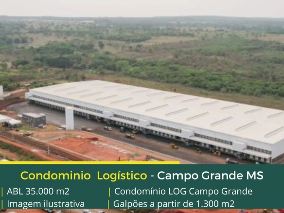 Galpões em Campo Grande MS - Log Campo Grande. Galpão para alugar em Campo Grande MS com docas, altura de 12 metros, piso industrial,