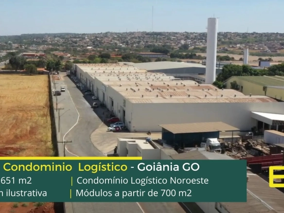Aluguel Galpões Goiânia - Industrial Noroeste. aluguel de galpão em Goiânia com áreas a partir de 700 m², docas, pátio e segurança 24 horas.