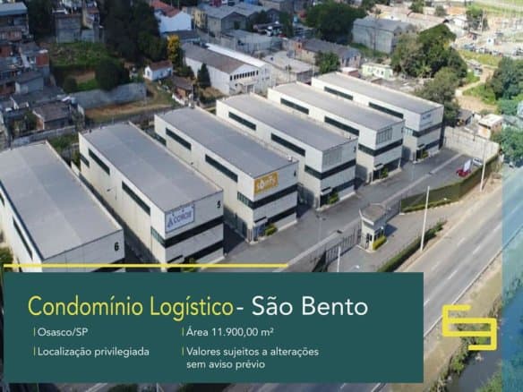Aluguel de Galpão em Osasco SP. Condomínio Logístico São Bento.