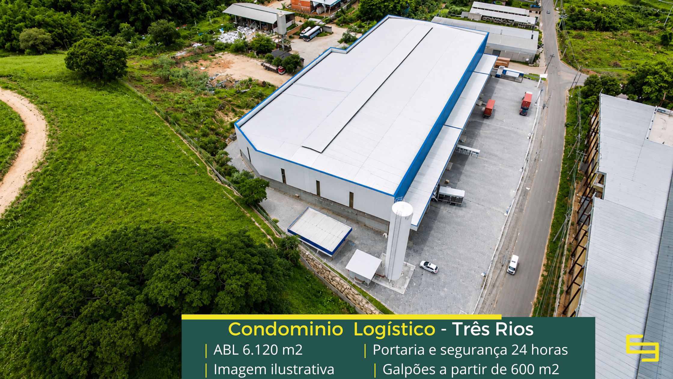 Galpão para alugar em Três Rios (1) Aluguel de Galpão em Três Rios RJ. Solidum Log Três Rios. Módulos a partir de 600 m2 com docas, pátio, portaria e segurança 24 horas