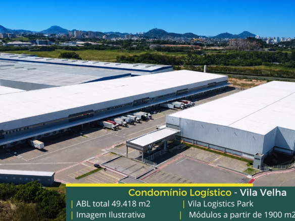 Galpão Logístico em Vila Velha ES - Condomínio Vila Logistics Park. Aluguel de galpões em Vila Velha ES, com docas, portaria e segurança 24 hs