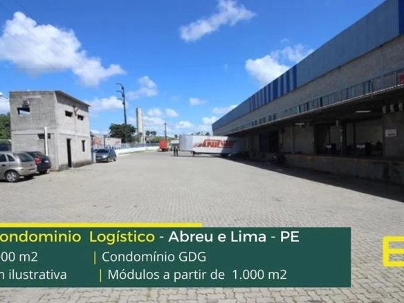 Galpão em Abreu e Lima PE para alugar – Condomínio GDC. Aluguel de galpões modulares, a partir de 1000 m2, e além disso, com docas. 
