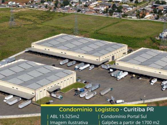 Galpão para Locação em Curitiba - Condomínio Portal Sul. Galpões/Armazéns/Condomínios logísticos e barracões para alugar em Curitiba com doca