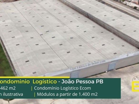 Galpão para alugar João Pessoa PB. Condomínio Logístico Ecom. Armazéns logísticos com, docas, pé direito de 12 metros