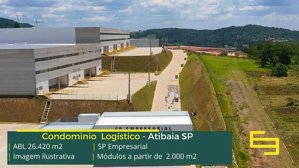 Galpão Para Alugar em Atibaia - SP Empresarial. Condomínio logístico. Portaria e segurança. Docas, piso industrial, altura de 12 metros.