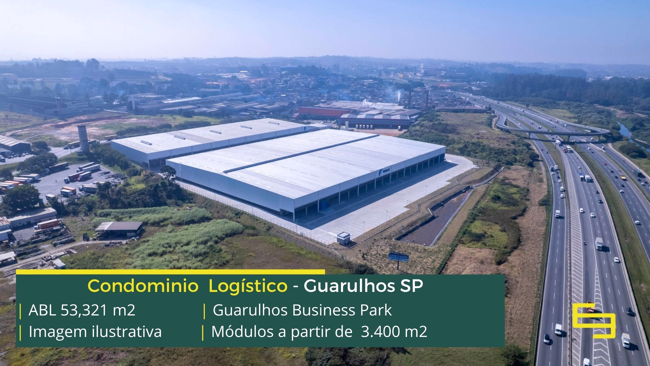 Galpão em Guarulhos SP para alugar - Guarulhos Business Park. Aluguel de galpões em Guarulhos com portaria e segurança. docas e pátio