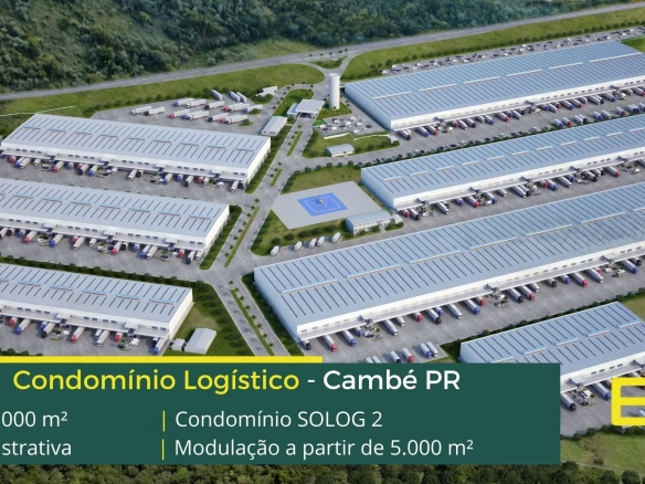 Galpão para alugar em Londrina PR - Condomínio SOLOG 2. Galpões/Barracões/Armazéns para alugar em Cambé PR. Galpão logístico e industrial.