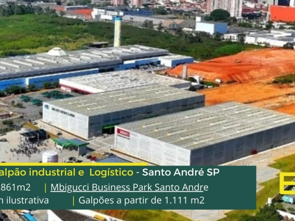 Galpão para alugar em Santo André - Mbigucci Business Park. Galpões logísticos. Docas, altura de 12 metros, piso industrial. Segurança