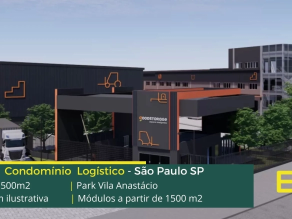 Aluguel de galpão em São Paulo SP - Park Vila Anastácio. Galpões para alugar em São Paulo SP com docas. Para Last Mile. Segurança 24 horas