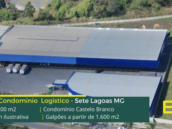 Galpão para alugar em Sete lagoas MG - Condomínio Castelo Branco. Galpões em condomínios logístico, com docas, portaria e segurança 24 horas
