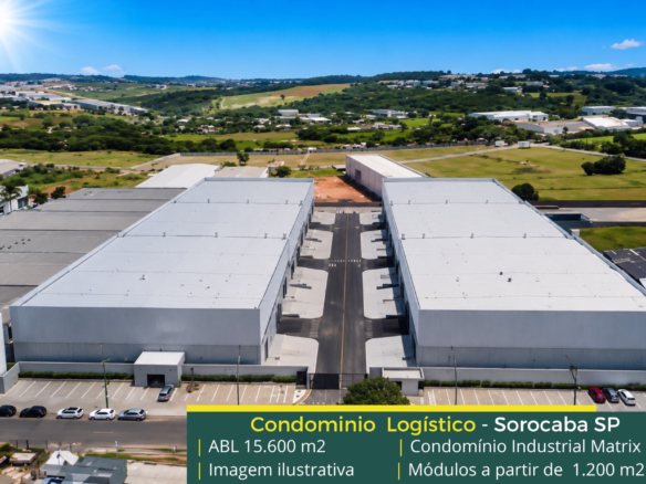 Galpão para alugar em Sorocaba - Condomínio Industrial Matrix. Galpões em Sorocaba SP com portaria 24 horas, docas, espera para ponte rolante