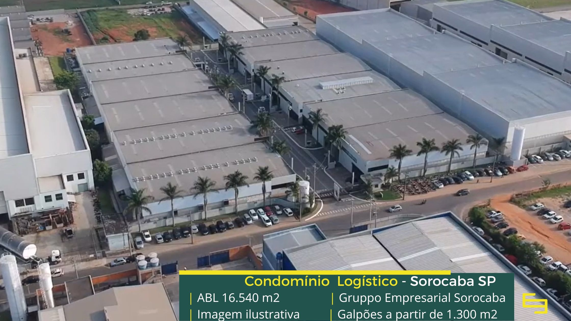 Aluguel de Galpão em Sorocaba SP - Condomínio Gruppo Empresarial, Galpões logísticos a partir de 1300 m2, com piso industrial, docas