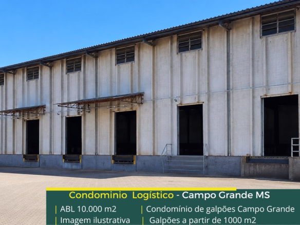 Galpão para alugar em Campo Grande MS - Condomínio Campo Grande - Galpões com 900 m² com docas e amplo pátio para manobras. Portaria 24 hs