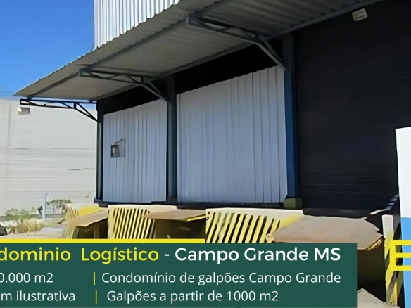 Galpão para alugar em Campo Grande MS - Condomínio Campo Grande - Galpões com 900 m² com docas e amplo pátio para manobras. Portaria 24 hs