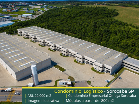 Locação Galpão em Sorocaba - Condomínio Empresarial Ômega. Galpões/Armazéns/Condomínios logísticos e industriais para alugar com docas