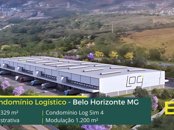 Aluguel de Galpão em BH - Condomínio LOG Sim 4. Aluguel de galpões em Belo Horizonte em condomínio com docas, portaria e segurança 24 horas.